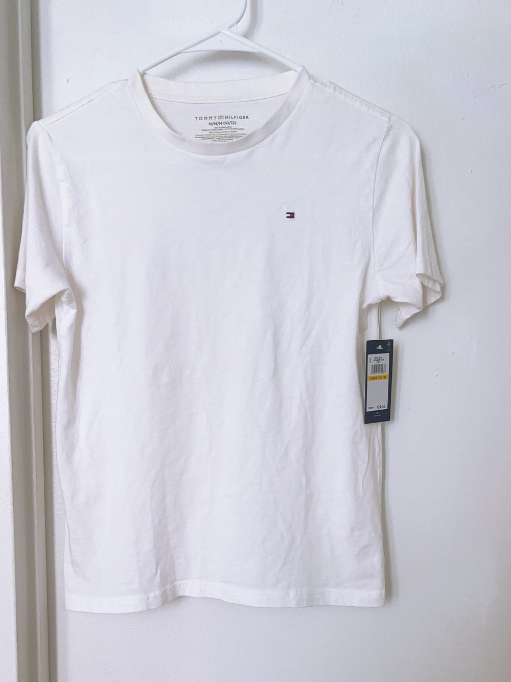 Tommy Hilfiger White Crew Neck Logo Tee